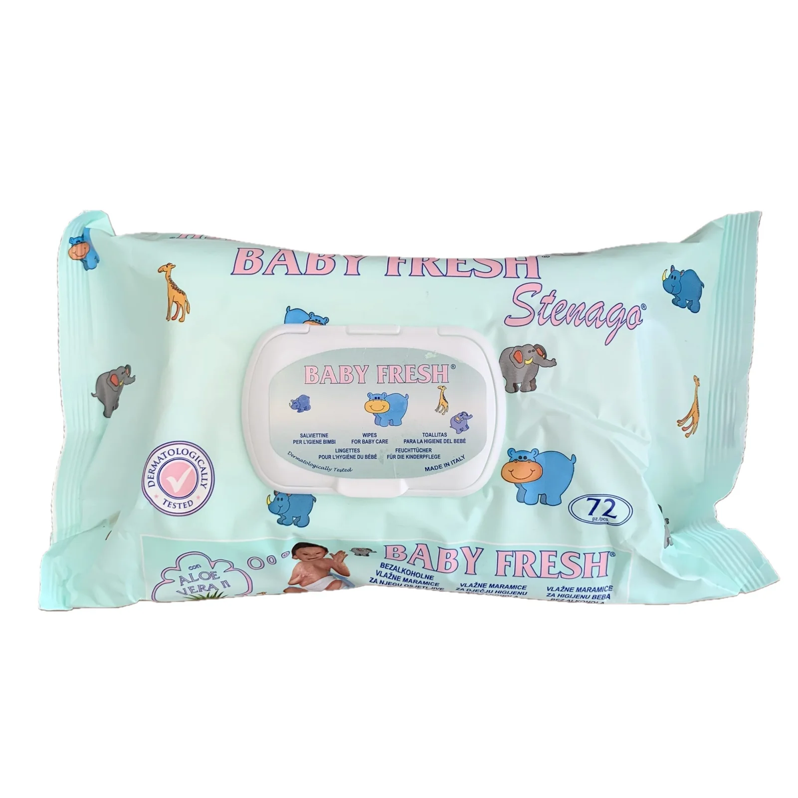 Бебешки мокри кърпички Baby Fresh Aloe Vera 72бр.