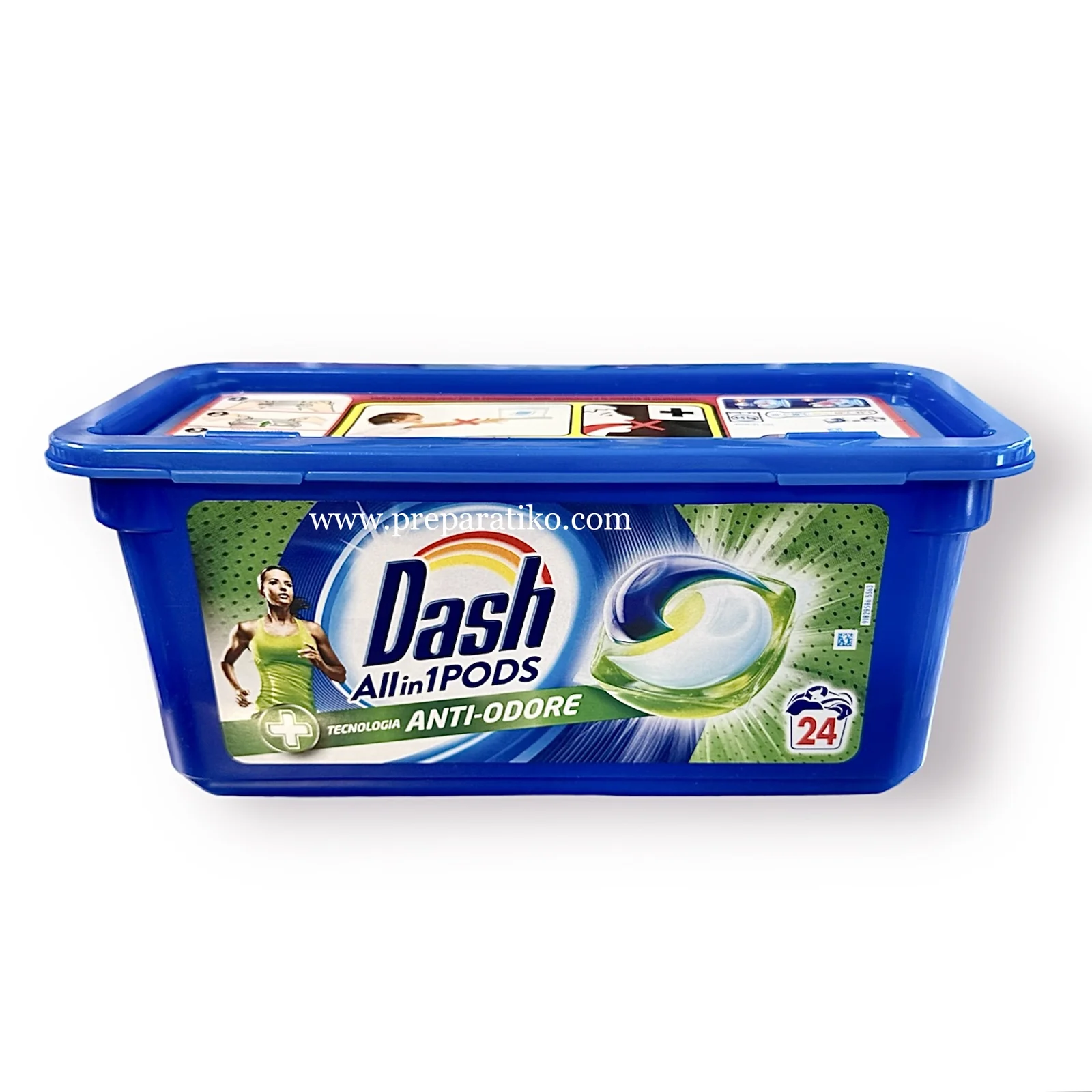 Dash All-in-1 Pods Anti Odore капсули за пране и премахване на лоши миризми 24бр.