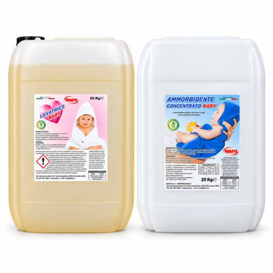 Комплект MAFO Baby – перилен препарат Lavatrice Baby и омекотител Ammorbidente Baby